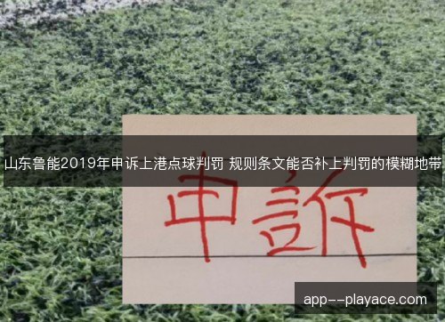 山东鲁能2019年申诉上港点球判罚 规则条文能否补上判罚的模糊地带